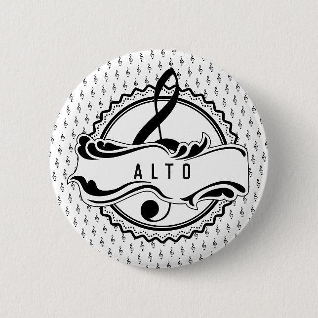 Schaltfläche "Alto Singer Musical Note" Button (Vorderseite)