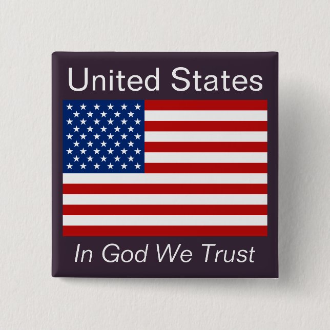 Schaltfläche "Amerikanische Flagge" Button (Vorderseite)
