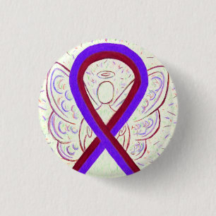 Schaltfläche "Angel für das lila und Burgund-Bewus Button