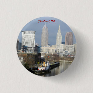 Schaltfläche "Ansicht des Flusses Ohio" in Clevela Button