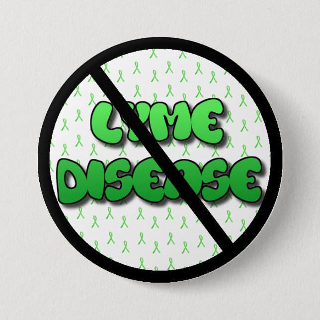 Schaltfläche "Anti Lyme Disease Awareness Ribbons" Button (Vorderseite)