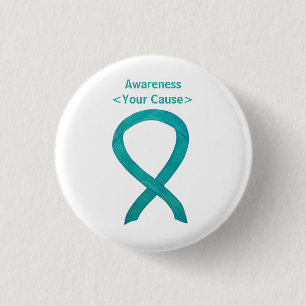 Schaltfläche "aquamarin Awareness Ribbon Custom Ar Button