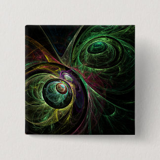 Schaltfläche "Augen bis Augen Abstrakte Kunst" (Qu Button