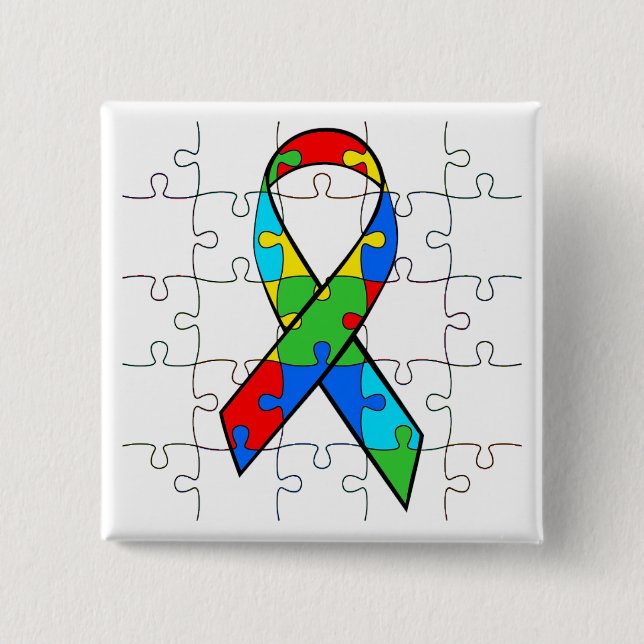 SCHALTFLÄCHE "AUTISM AWARENESS RIBBON" BUTTON (Vorderseite)