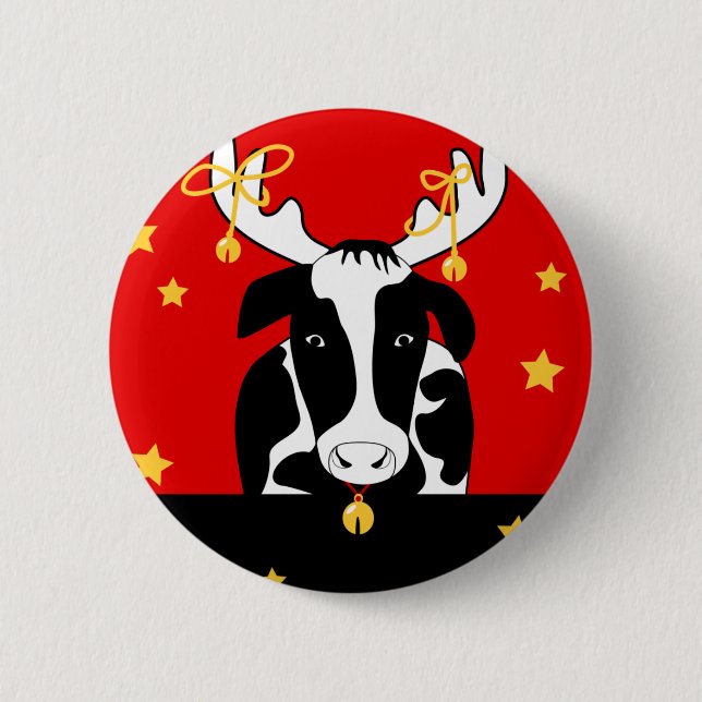 Schaltfläche "Back Button" für das Weihnachtskuh-B Button (Vorderseite)