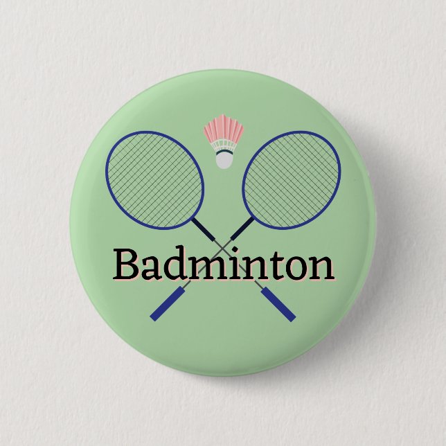 Schaltfläche Badminton Design Button (Vorderseite)