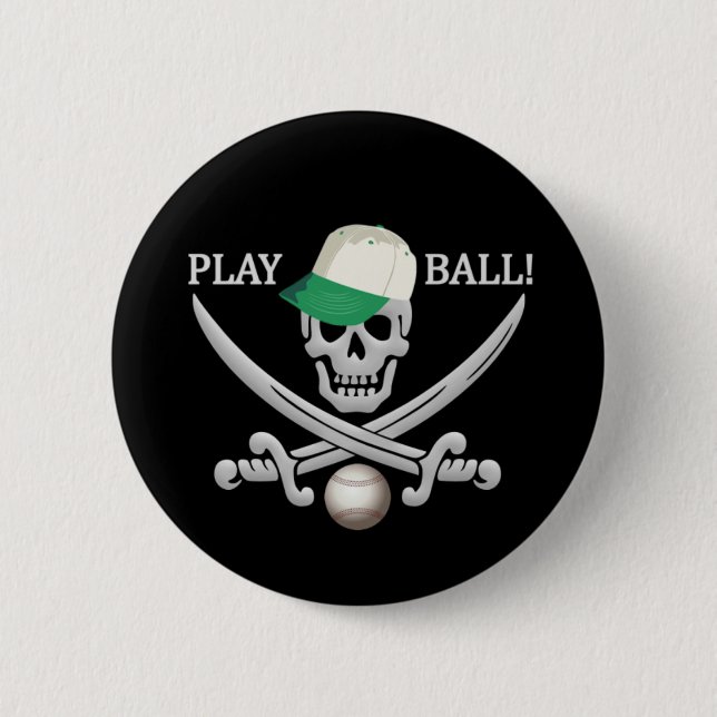 Schaltfläche Baseball Pirate Button (Vorderseite)