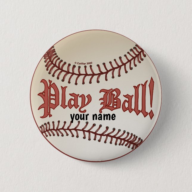 Schaltfläche Baseball Play Ball Button (Vorderseite)