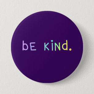 Schaltfläche "Be Kind" Pastel Rainbow Ombre Button