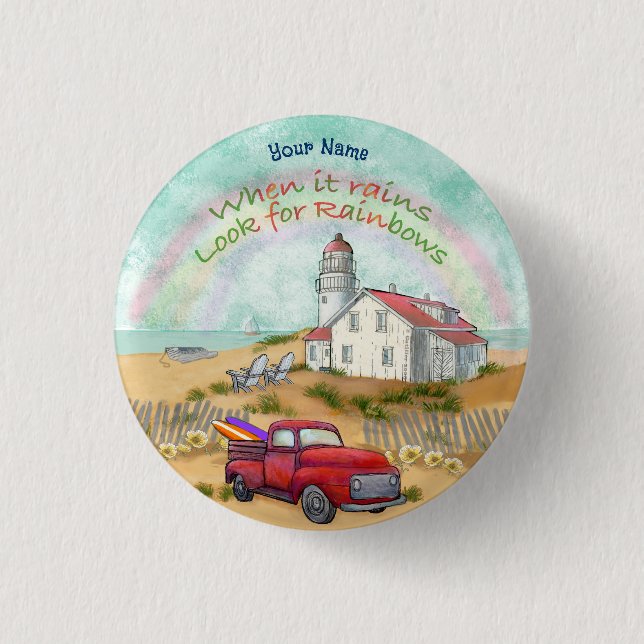 Schaltfläche "Beach Truck Lighthouse" Button (Vorderseite)
