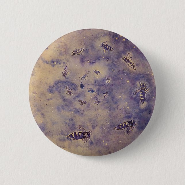 Schaltfläche "Bienen im Weltraum" Button (Vorderseite)