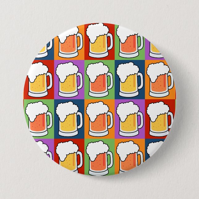 Schaltfläche "BIER Pop Art" Button (Vorderseite)
