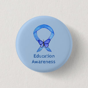 Schaltfläche "Bildung Awareness Ribbon Butterfly C Button