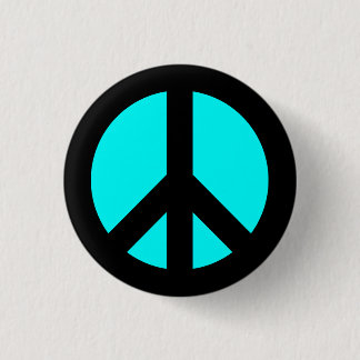 Schaltfläche "Black and Aqua Peace" Button