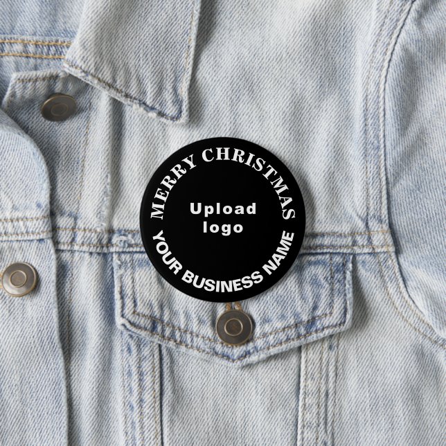 Schaltfläche "Black Christmas Business Round" Button (Beispiel)