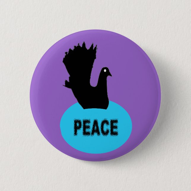 Schaltfläche "Black Dove Peace" Button (Vorderseite)