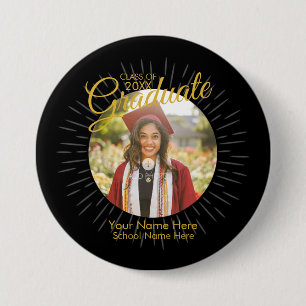 Schaltfläche "Black & Gold Star Graduate" Button