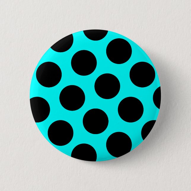 Schaltfläche "Black Polka Dots" Button (Vorderseite)