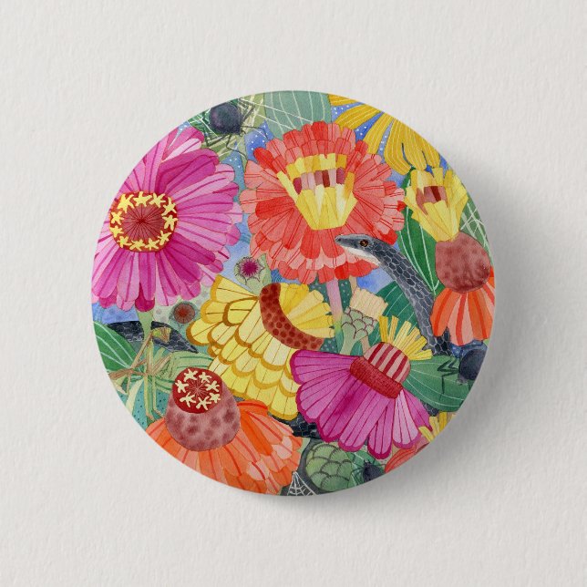 Schaltfläche "Black Racer" und "Zinnias" Button (Vorderseite)