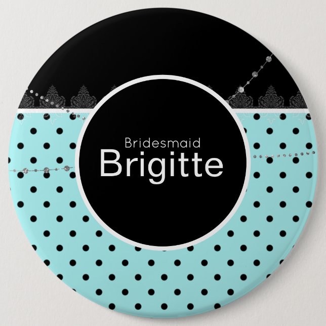 Schaltfläche "Blau" und "Schwarzer Polka" Button (Vorderseite)