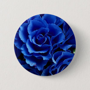 Schaltfläche "Blaue Rose Blume Pflanze" Button