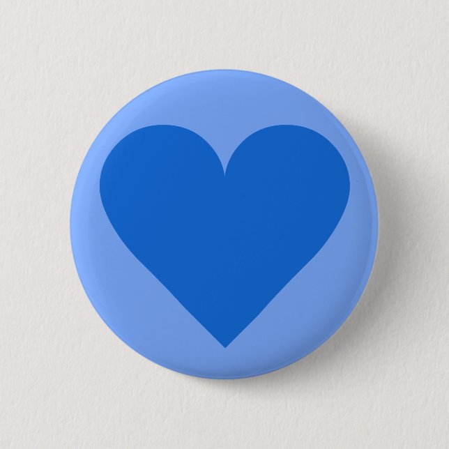 Schaltfläche "Blaues Herz - Valentine" Button (Vorderseite)