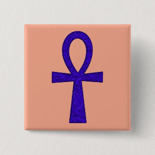 Schaltfläche "Blue Ankh Square" Button