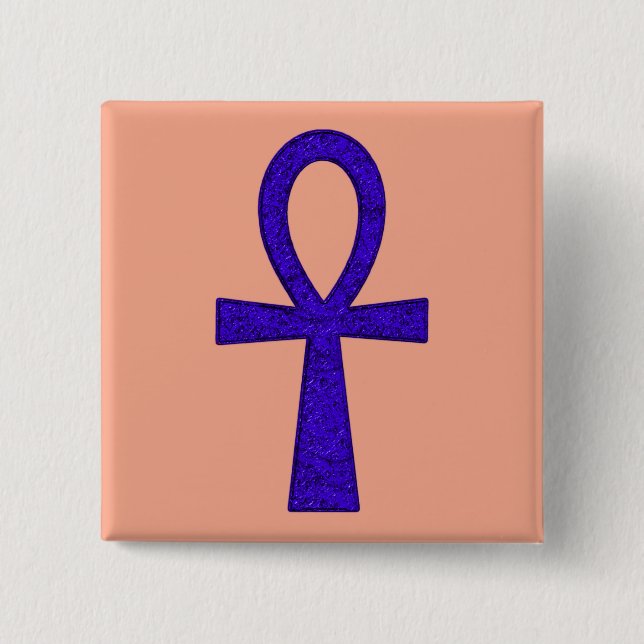 Schaltfläche "Blue Ankh Square" Button (Vorderseite)