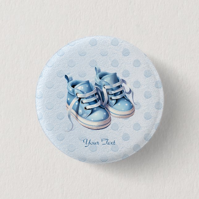 Schaltfläche Blue Baby Shoes Button (Vorderseite)