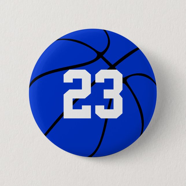 Schaltfläche "Blue Basketball Jersey" Button (Vorderseite)