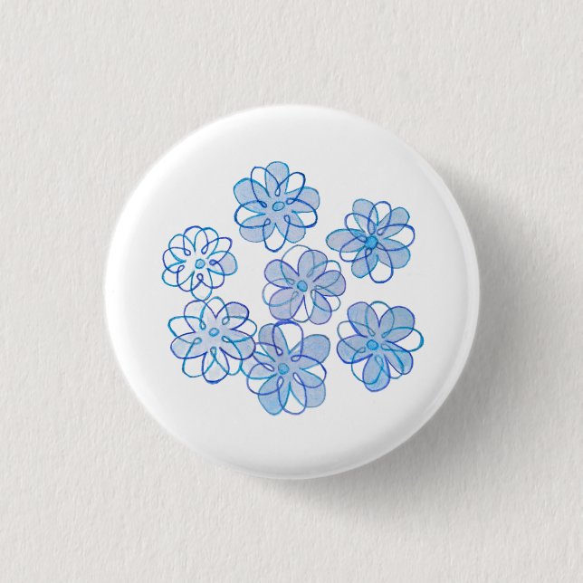 Schaltfläche "Blue Daisies" Button (Vorderseite)