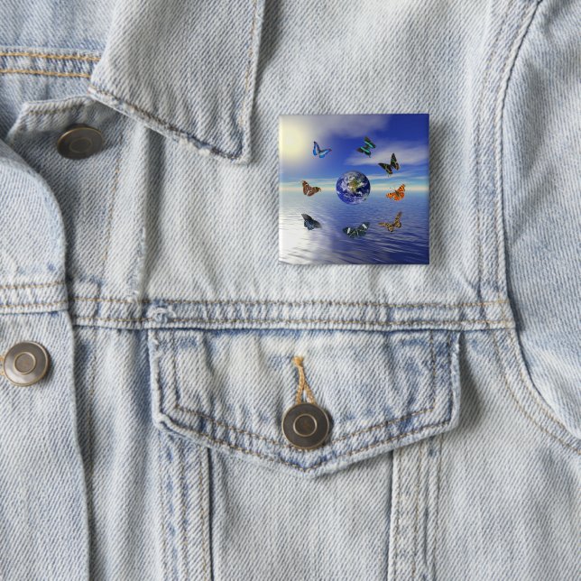 Schaltfläche "Blue Earth Butterfells" Button (Beispiel)