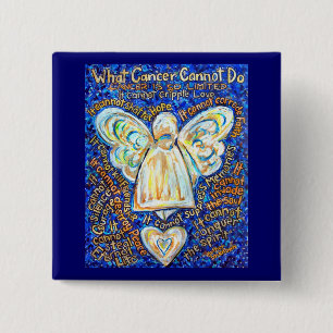 Schaltfläche "Blue & Gold Cancer Angel" Button