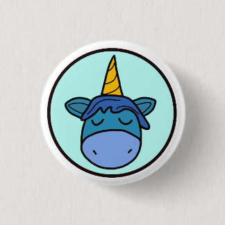 Schaltfläche Blue Unicorn Button