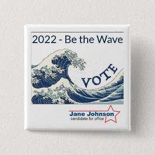 Schaltfläche "Blue Wave" für die Kampagne 2024 Button
