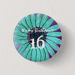 Schaltfläche Blume anpassen Es ist mein Geburtstag Button