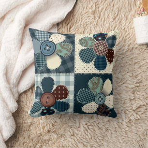 Schaltfläche-Blume für Patchwork Kissen