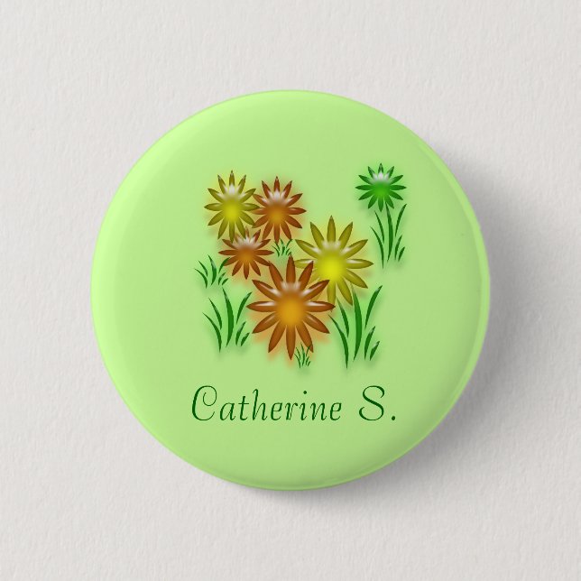 Schaltfläche - Blume Name-Tag Button (Vorderseite)