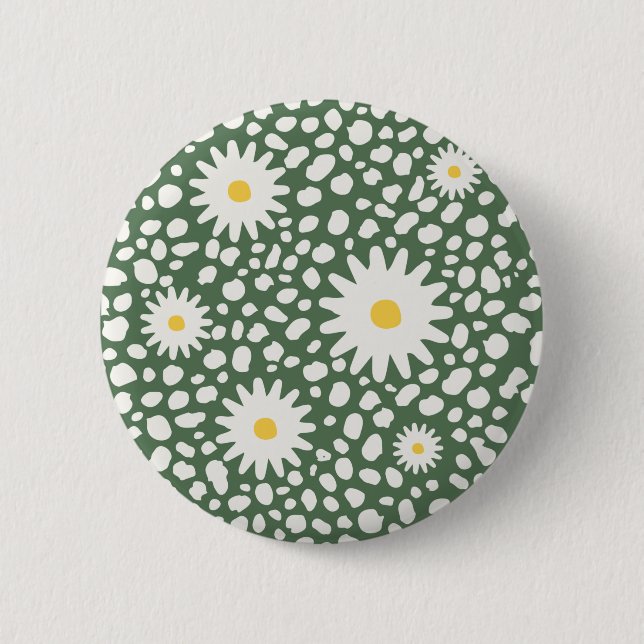Schaltfläche Blumengrün Button (Vorderseite)