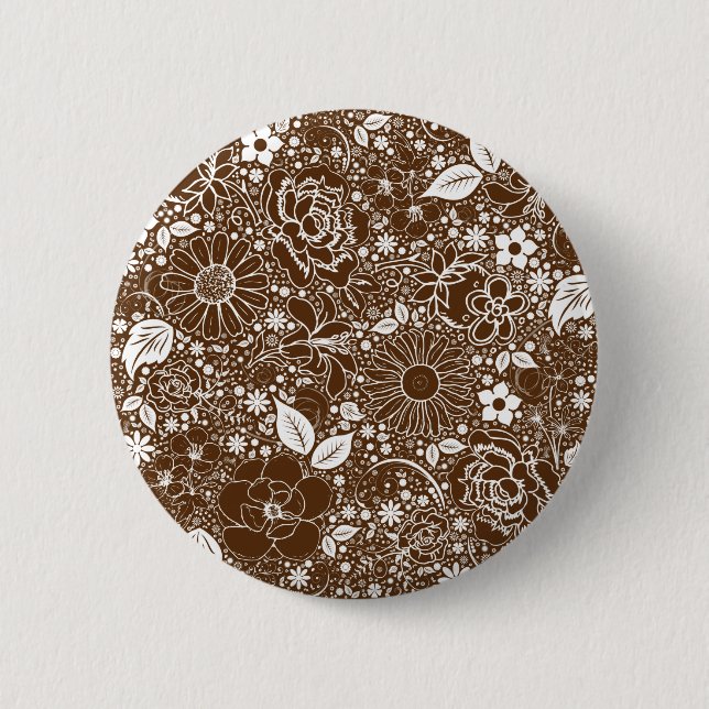 Schaltfläche "Botanische Schönheit braun" Button (Vorderseite)