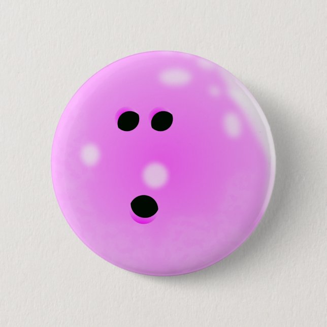 Schaltfläche "Bowling Ball" (Rosa) Button (Vorderseite)