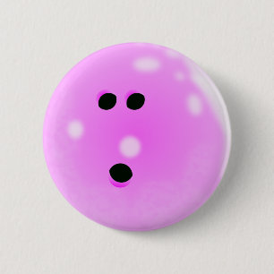 Schaltfläche "Bowling Ball" (Rosa) Button