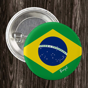 Schaltfläche Brasilien, patriotische brasilianisch Button