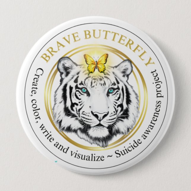 Schaltfläche "Brave Butterfly Project Suicide Awar Button (Vorderseite)