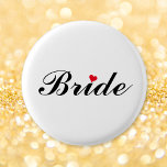 Schaltfläche "Bride Wedding Junggeselinnen-Abschie Button<br><div class="desc">Schöne,  elegante,  lustige,  coole,  maßgeschneiderte,  personalisierte,  stilvolle runde Pinback-Taste für die Braut für Brautparty,  Junggeselinnen-Abschied,  Hochzeitsfeier.</div>
