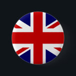Schaltfläche "Britische Flagge" | Union Jack Desig Button<br><div class="desc">Schaltfläche "Britische Flagge" | Union Jack Design. Billigste Geschenkidee für nationale und königliche Party Veranstaltungen. Englisch rot-weiß und blau Farben.</div>
