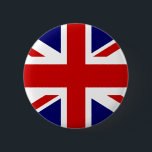 Schaltfläche "Britische Flagge" | Union Jack Desig Button<br><div class="desc">Schaltfläche "Britische Flagge" | Union Jack Design. Billigste Geschenkidee für nationale und königliche Party Veranstaltungen. Englisch rot-weiß und blau Farben.</div>