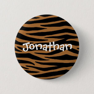 Schaltfläche Brown Zebra Stripes Button