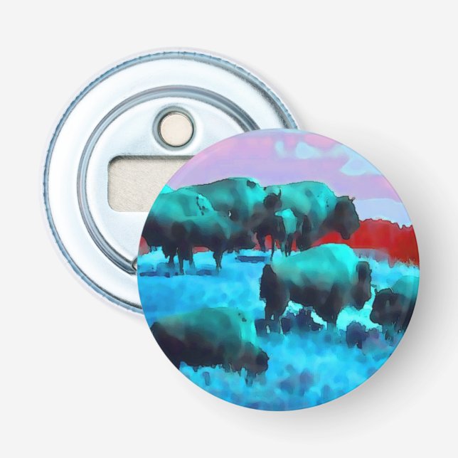 Schaltfläche "Buffaloes" Flaschenöffner (Vorderseite)