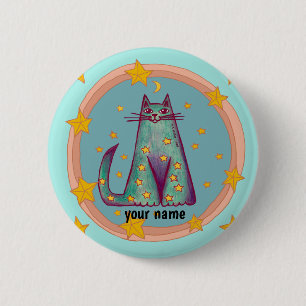 Schaltfläche "Button der Katzenkatze" Button